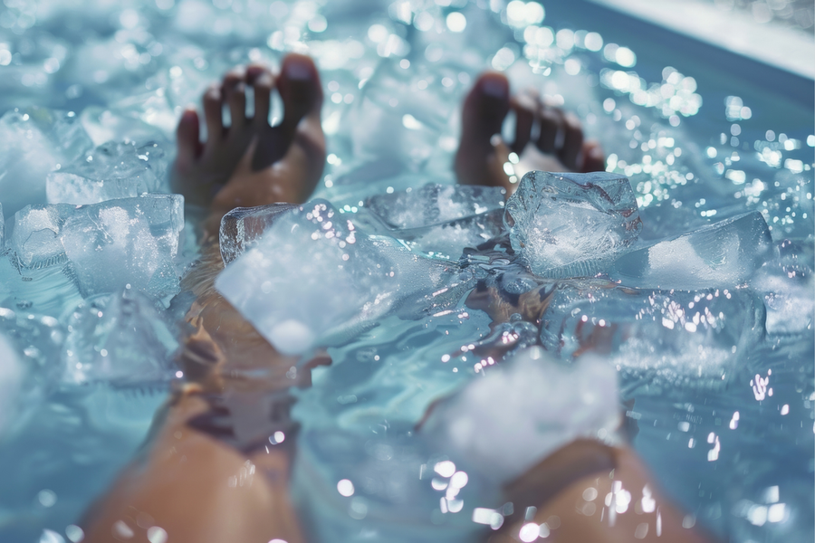 Cold plunge with Iron Shea Recovery Soak